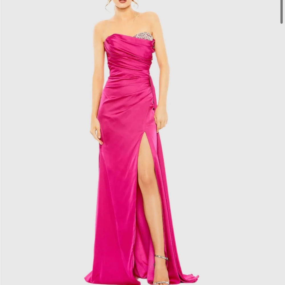 NWT Mac Duggal Pink Strapless Evening Gown
